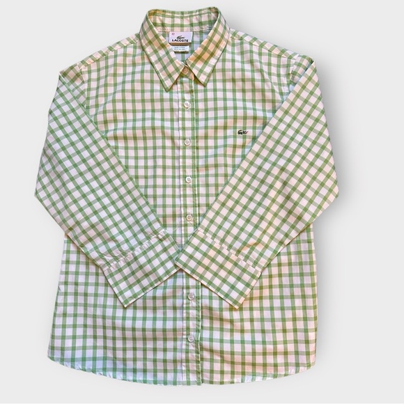 Lacoste women’s green and white buttondown shirt - Picture 1 of 4